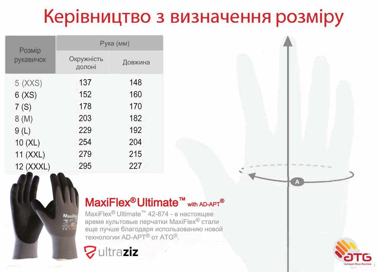 Защитные перчатки MaxiFlex Ultimate 42-874 с нитрильным покрытием 7 S - фото 2