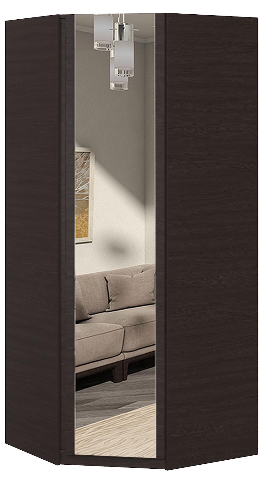 Шафа кутова з дзеркалом Майстер Форм Брайт 850х520х2000 мм Венге магія (32168) - фото 1 Шафа кутова з дзеркалом Майстер Форм Брайт 850х520х2000 мм Венге магія (32168) - фото 1