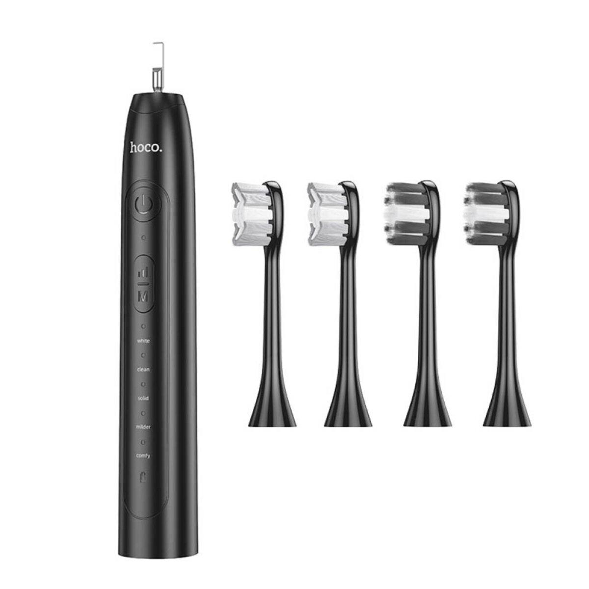 Зубна щітка електрична Hoco HP60 Wave electric toothbrush 1200 mAh Black (607764) - фото 3 Зубна щітка електрична Hoco HP60 Wave electric toothbrush 1200 mAh Black (607764) - фото 3