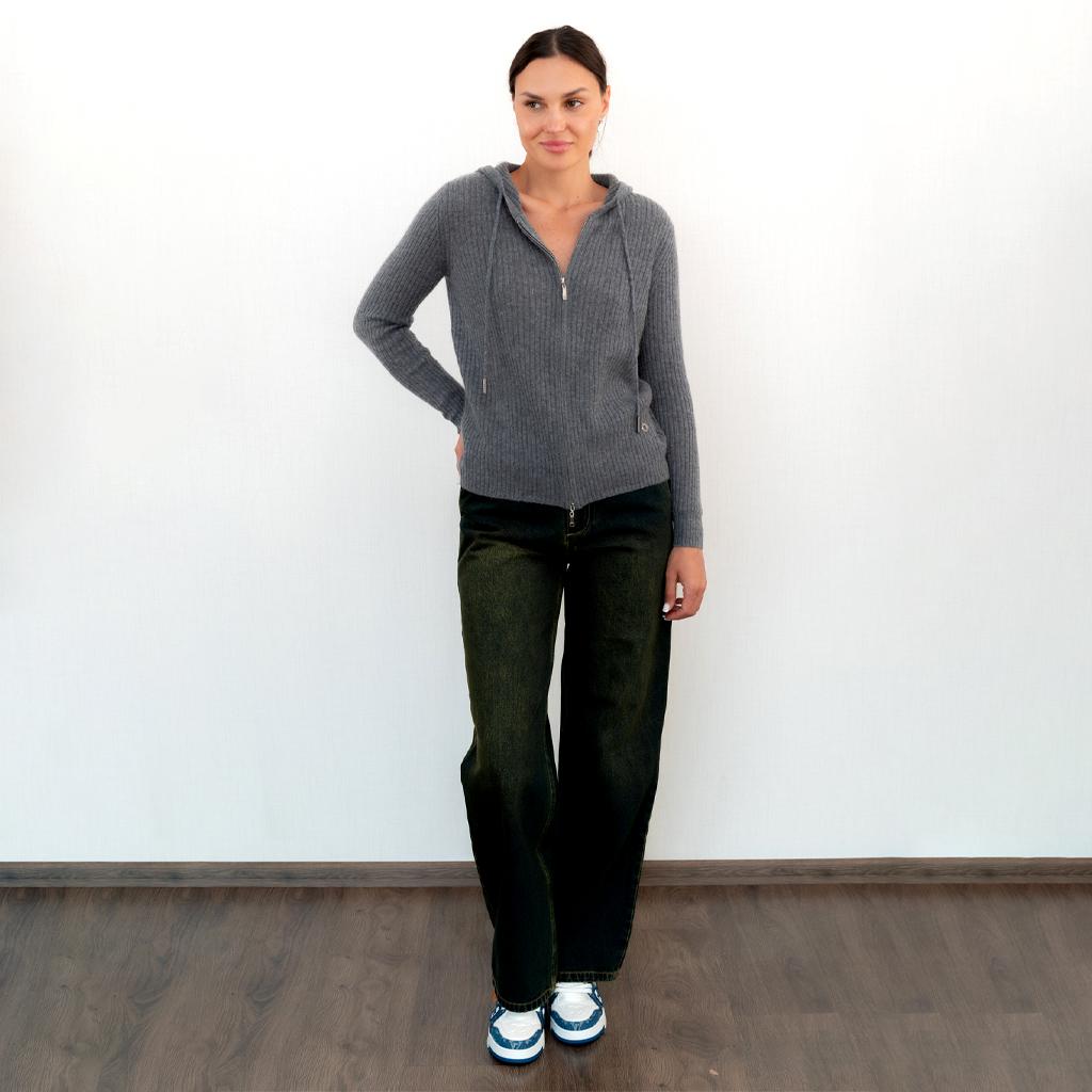 Кардиган жіночий повсякденний Loro Piana S Сірий (2797308175) - фото 6