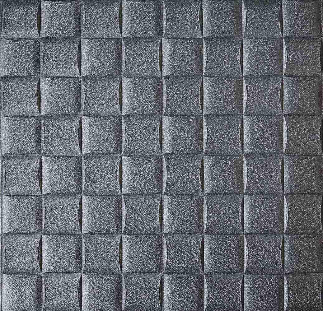 Панель 3D самоклеющаяся декоративная лоза 700x700x5 мм Графитовый (592)