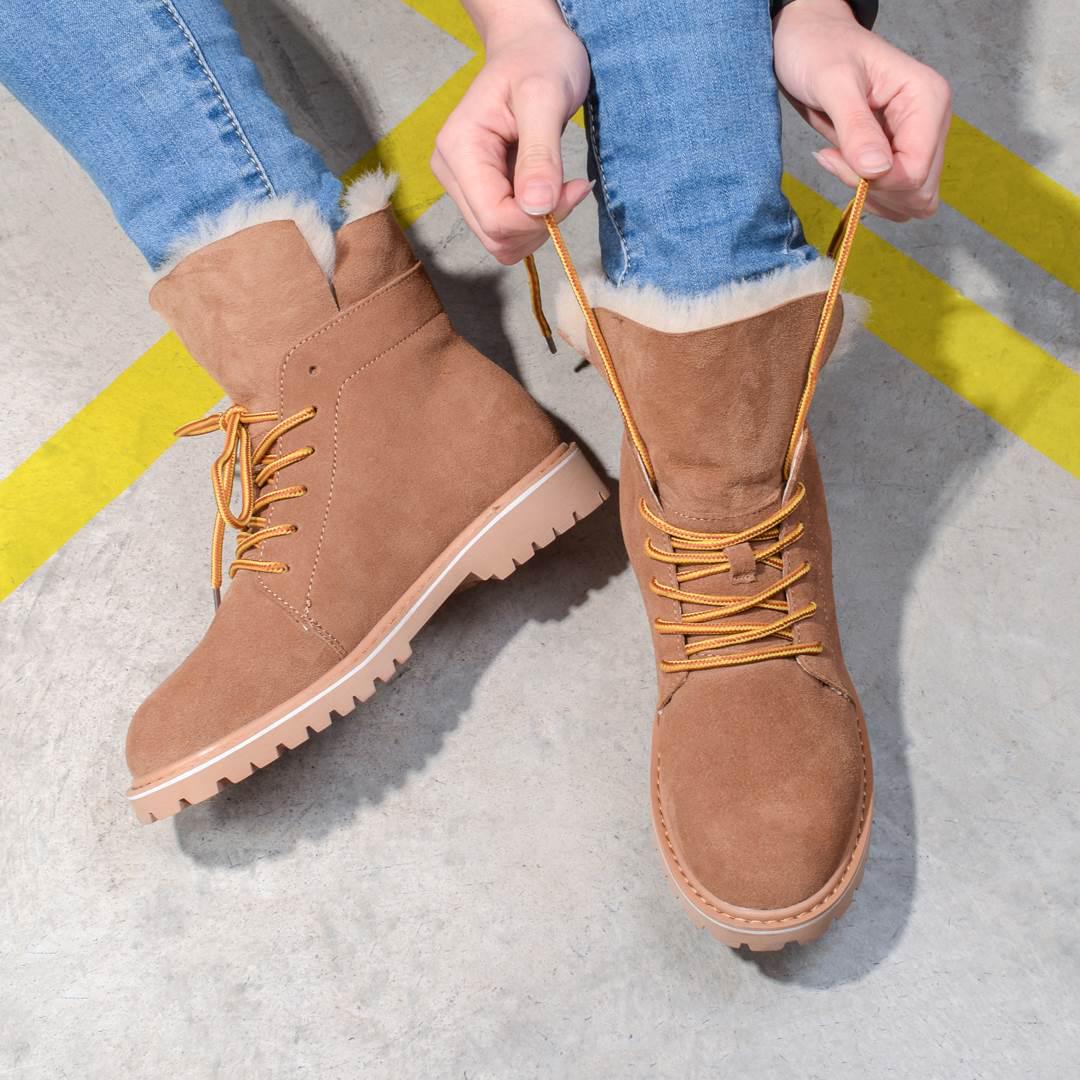 Ботинки женские замшевые зимние 324366 р. 39 24,5 см