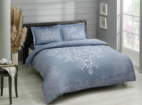 Постельное белье Tac anissa-mavi сатин Голубой