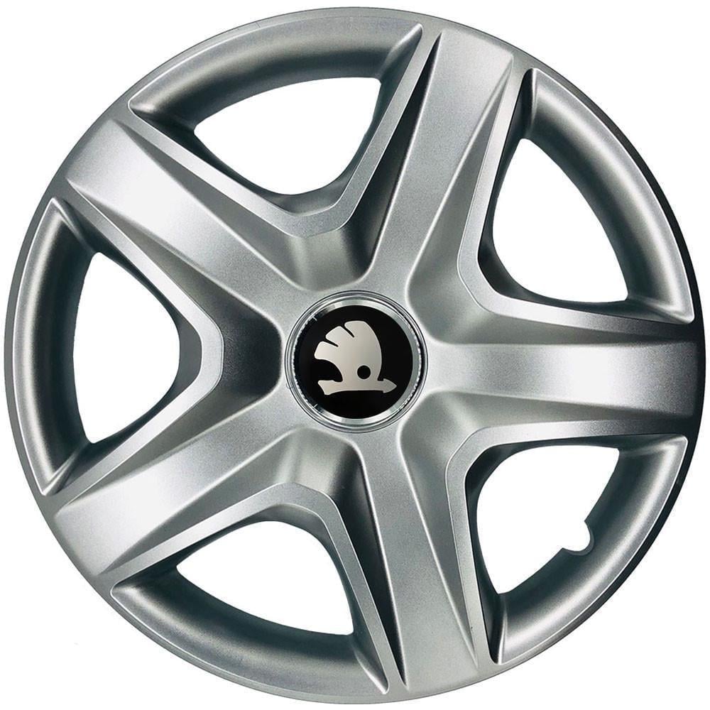 Колпаки SJS 101 с логотипом Skoda 4 шт. R13 Серебряный (2789080470)