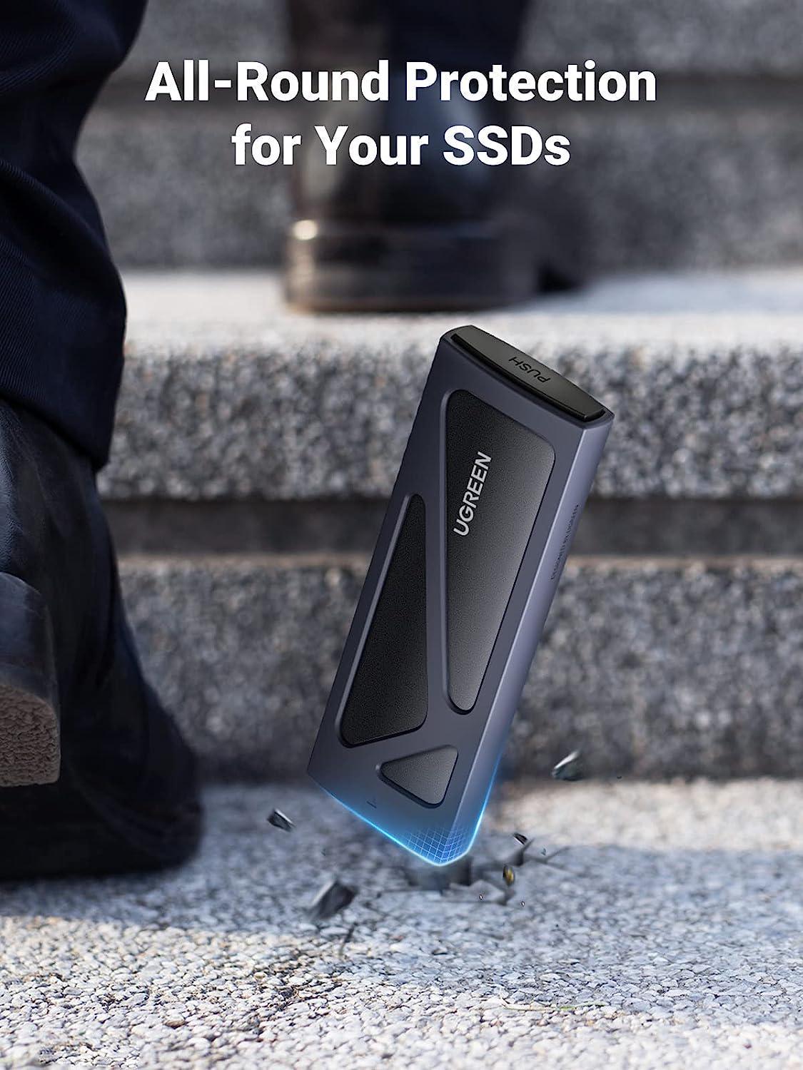 Корпус UGREEN для M.2 NVME SSD PCI-e дисків 10 Гбіт/с з кабелями M та B&M 2230/2242/2260/2280 Чорний (15512) - фото 4 Корпус UGREEN для M.2 NVME SSD PCI-e дисків 10 Гбіт/с з кабелями M та B&M 2230/2242/2260/2280 Чорний (15512) - фото 4