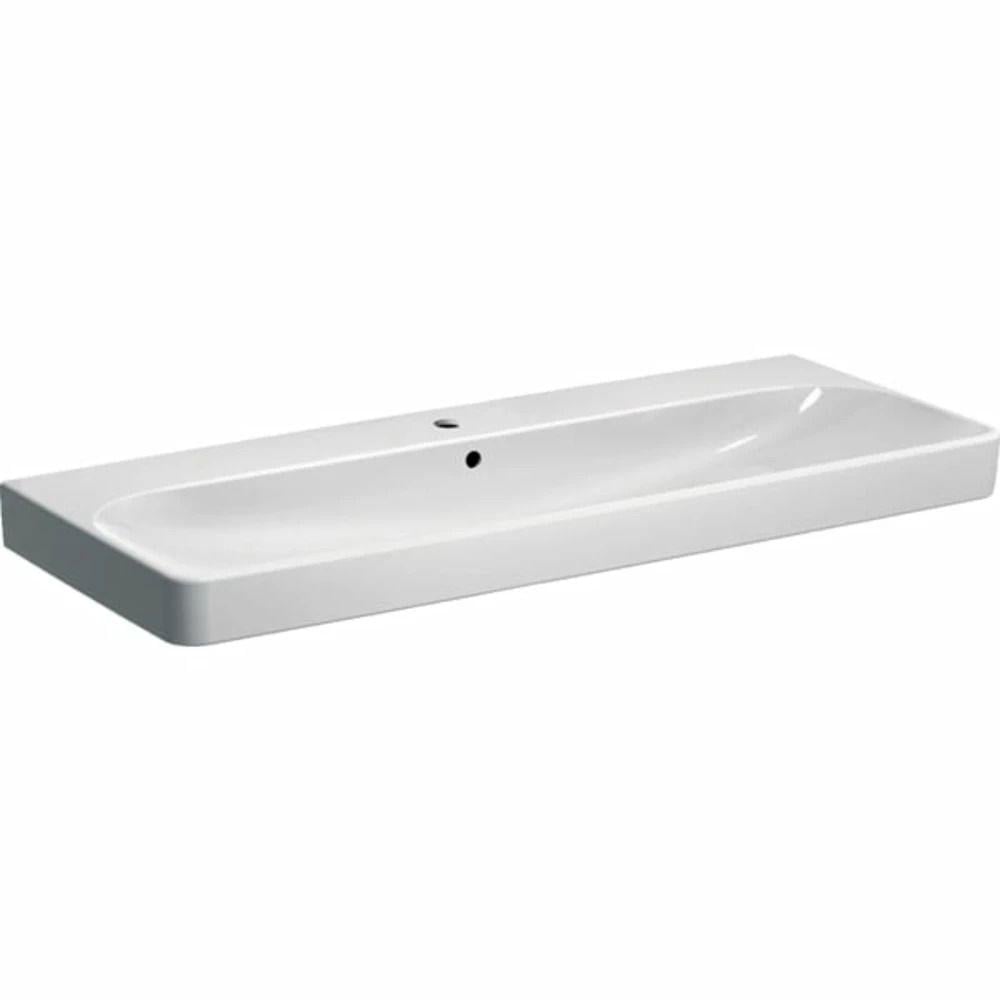 Умивальник накладний Geberit Smyle Square 1200x480 прямокутний, білий глянцевий (500.226.01.1)
