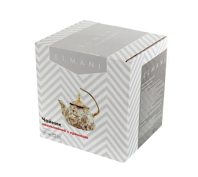 Чайник эмалированный BUTTERFLY Elmani с крышкой 2,2 л - фото 13