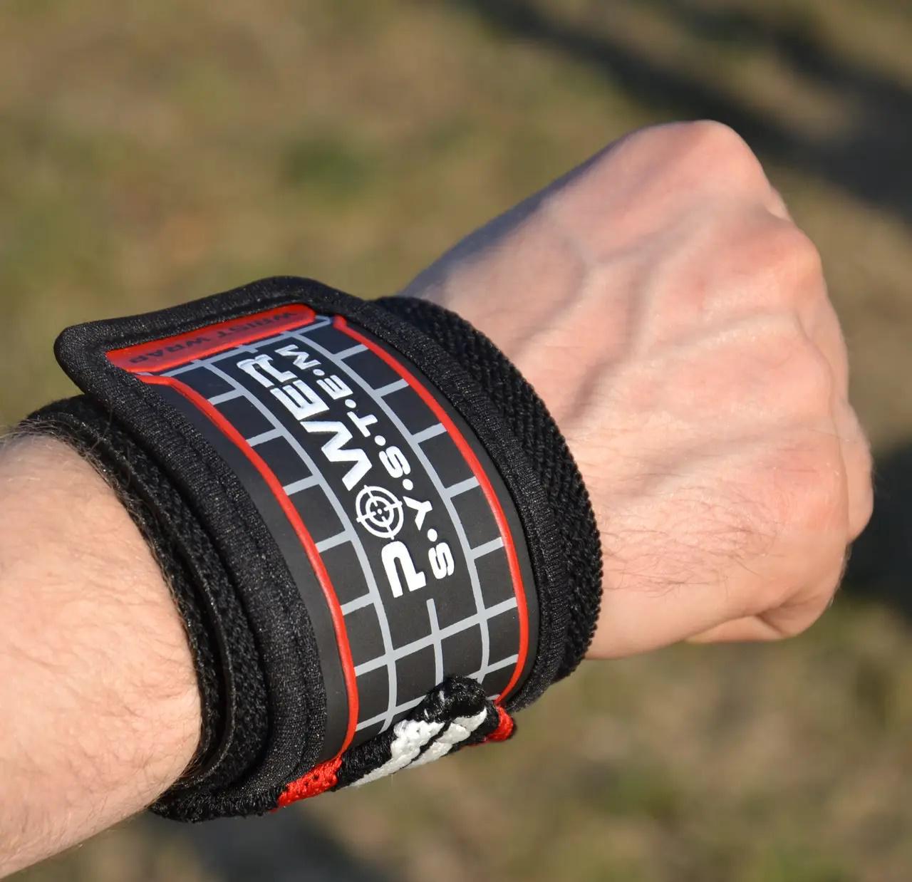 Бинти для зап'ясть Power System PS-3500 Wrist 2 шт. Wraps Red/Black (62-68-PS-3500_Red-Black) - фото 4