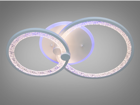 Люстра LED Diasha з пультом/диммером і кольоровою підсвіткою 55W Білий (31153696)