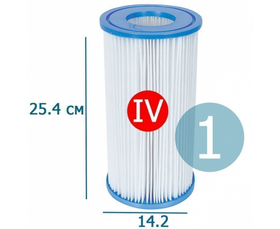 Картридж BW 58095 тип IV для фільтра 9463 л/г d 14 см h 25 см (26086723) - фото 2 Картридж BW 58095 тип IV для фільтра 9463 л/г d 14 см h 25 см (26086723) - фото 2
