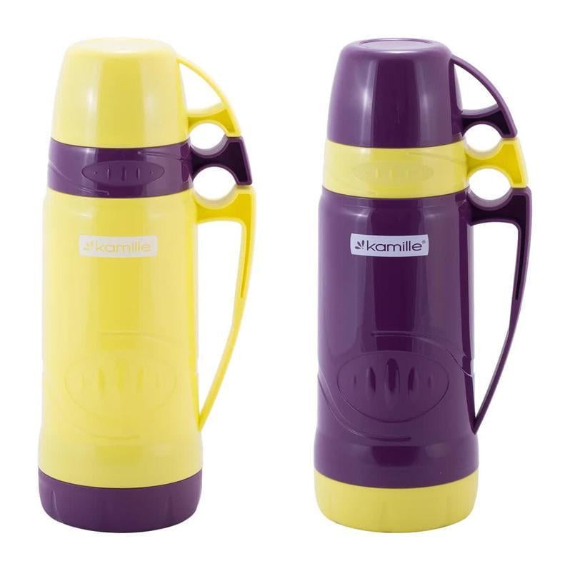 Термос Kamille Glass Violet дзеркальна колба та 2 чашки 600 мл - фото 7 Термос Kamille Glass Violet дзеркальна колба та 2 чашки 600 мл - фото 7