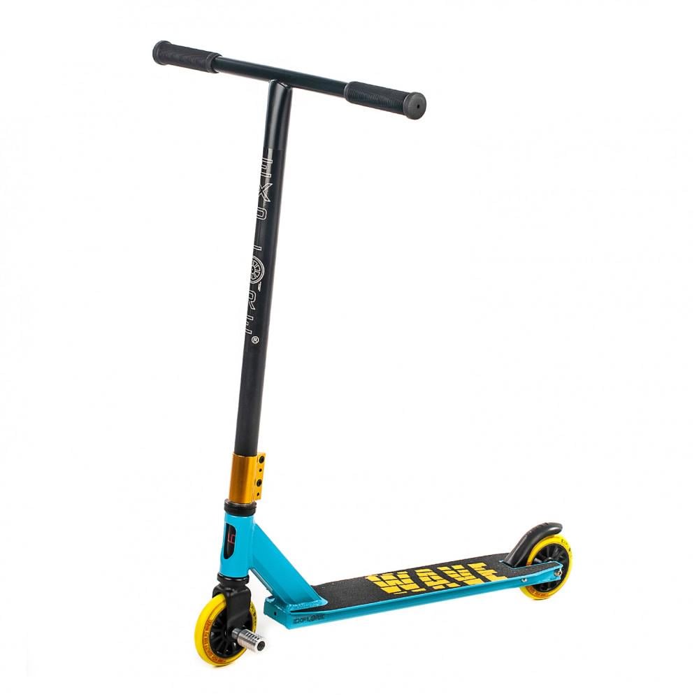 Самокат трюковый Explore Wave Classic HIC + пега Желто-голубой