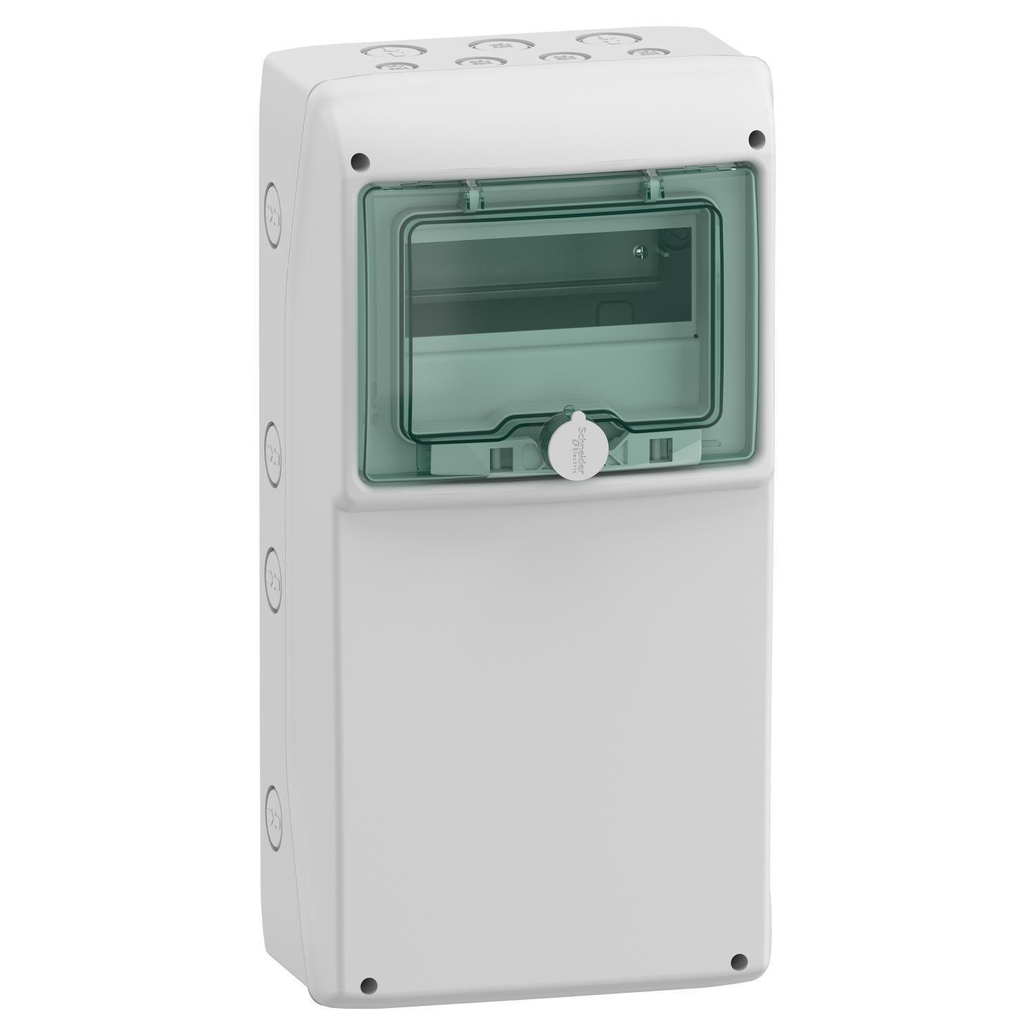 Щит навісний універсальний Schneider Electric Kaedra з плоскою панеллю IP65 8-модульний (13190) Щит навісний універсальний Schneider Electric Kaedra з плоскою панеллю IP65 8-модульний (13190)