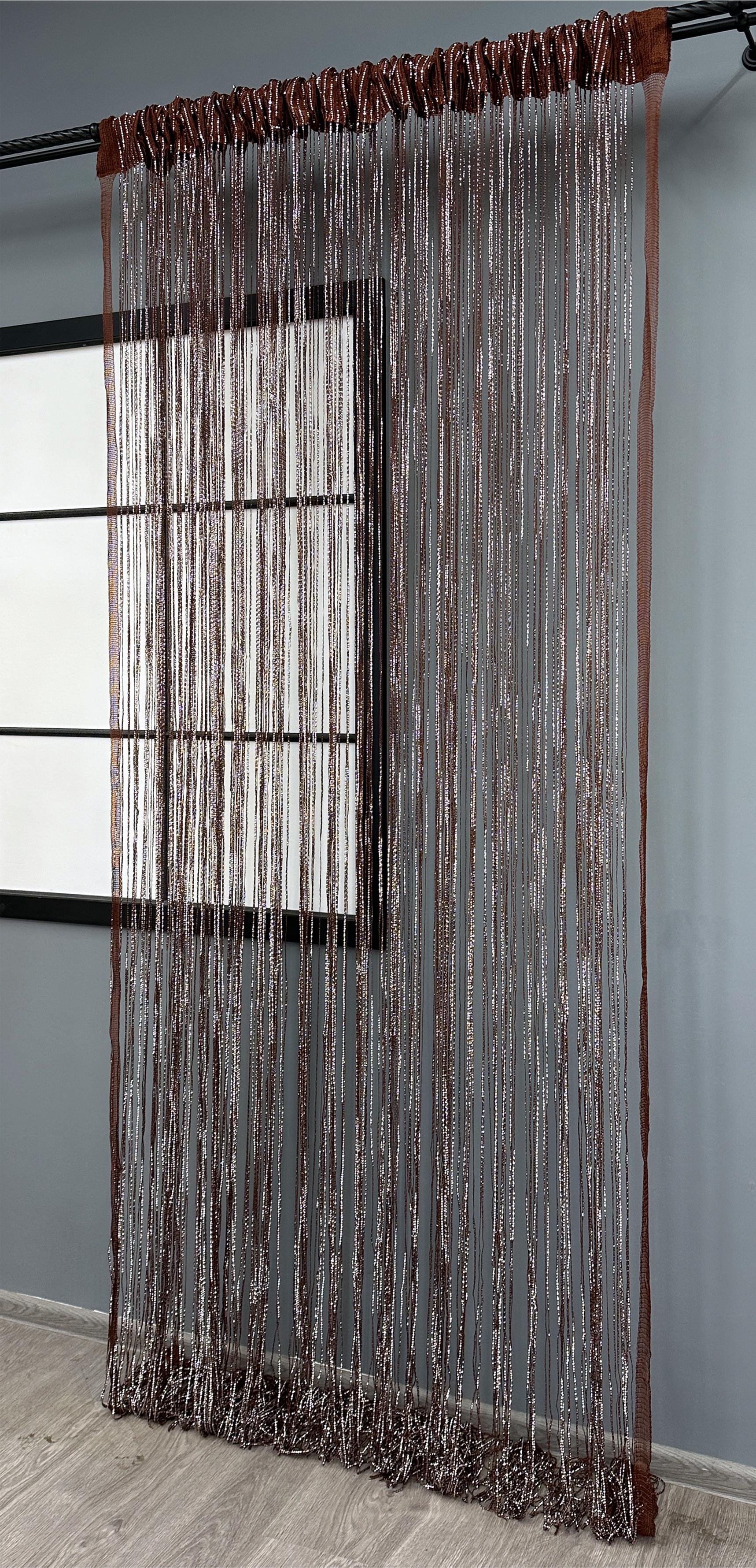 Шторы-нити Rovi Premium с люрексом 300х300 см Коричневый (61-115) - фото 3 Шторы-нити Rovi Premium с люрексом 300х300 см Коричневый (61-115) - фото 3