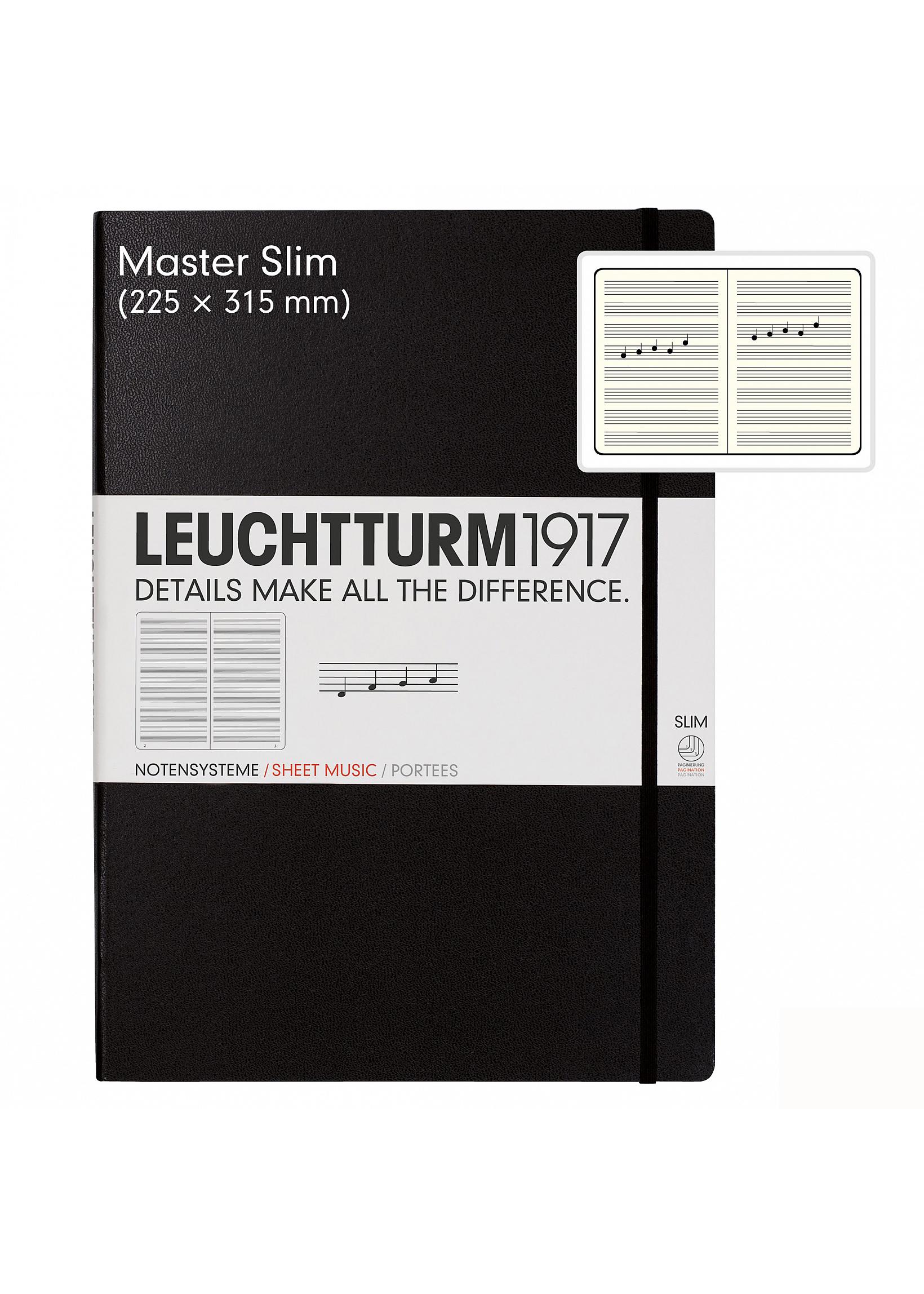 Блокнот Leuchtturm1917 340833 Master Slim A4+ нотное состояние Черное (10836)