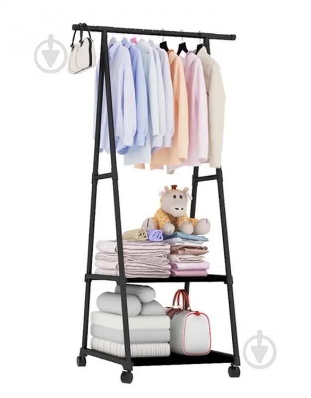 Универсальная напольная вешалка для одежды Coat Rack Черный