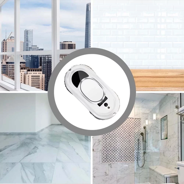 Аккумуляторный робот для мытья окон с пультом управления Белый - фото 9 Аккумуляторный робот для мытья окон с пультом управления Белый - фото 9