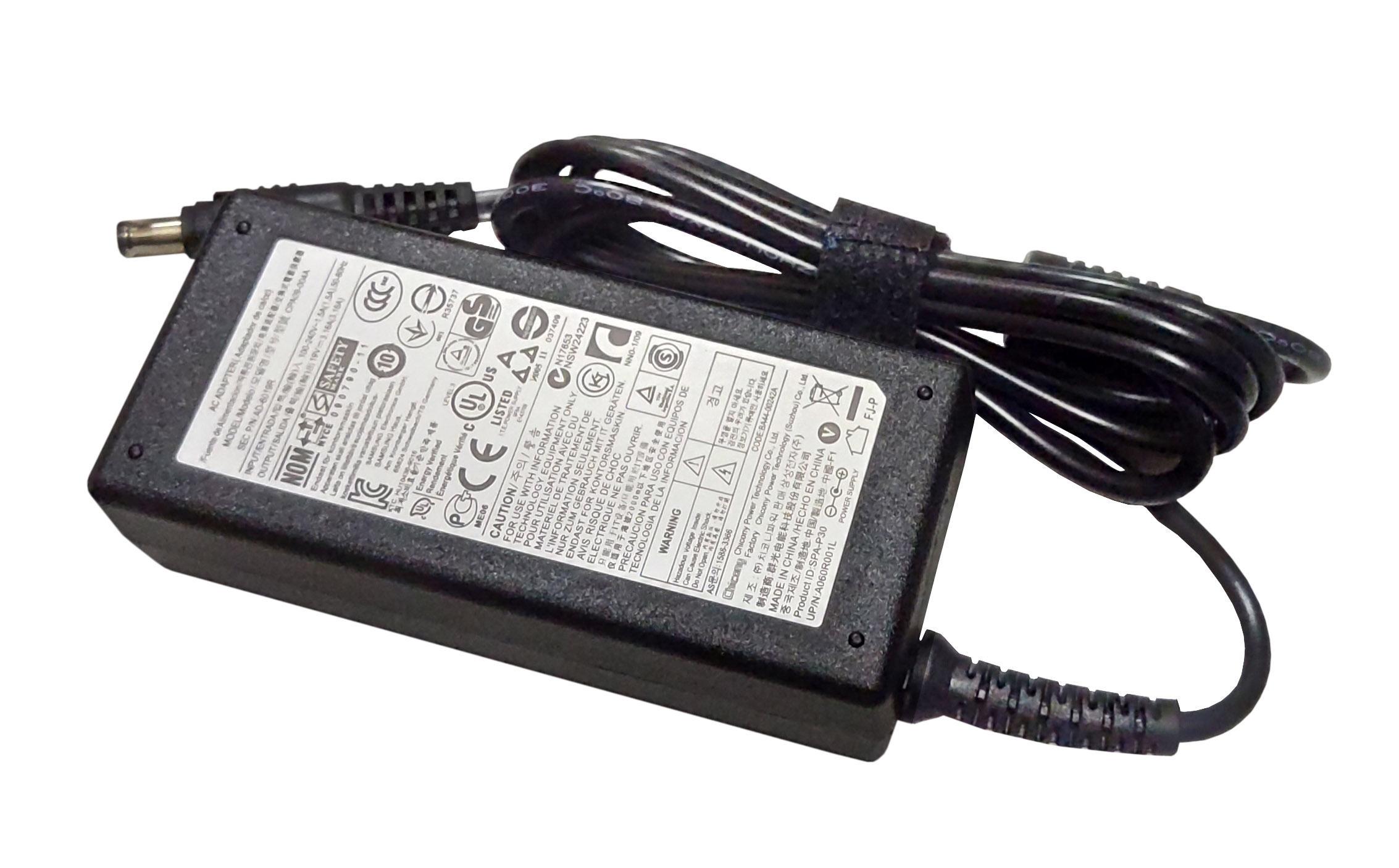 Блок питания для ноутбука Samsung AD-6019 60W 19V 3,16A 5,5x3,0 мм (004038)