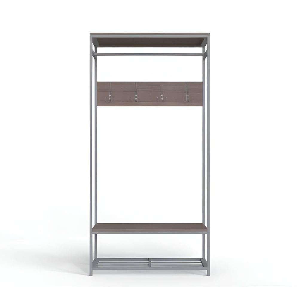 Вешалка модульная напольная Ferrum-decor Трелис 15 ДСП 16 мм 180x90x38 см Серый/Дуб Сонома Трюфель (FRD-104377)