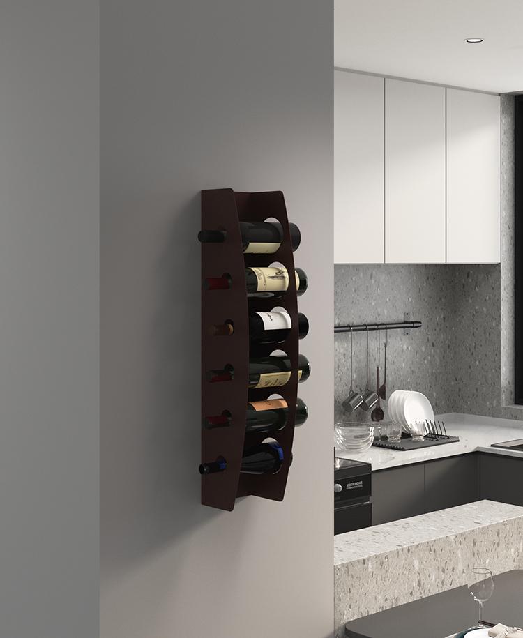 Полиця-тримач для вина NC Home WineLine на 6 пляшок Коричневий (110325) - фото 2 Полиця-тримач для вина NC Home WineLine на 6 пляшок Коричневий (110325) - фото 2