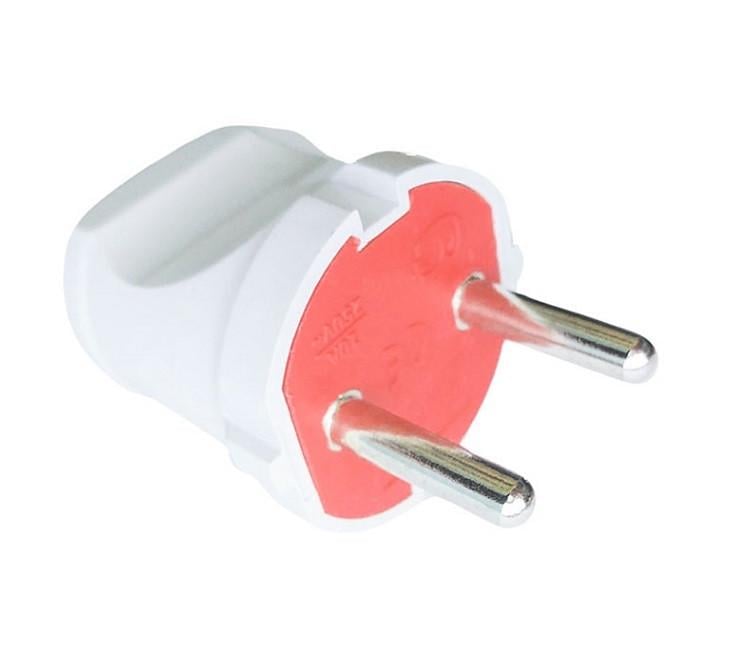 Вилка В 16 TechnoSystems євро б/з біла пряма (5000069)