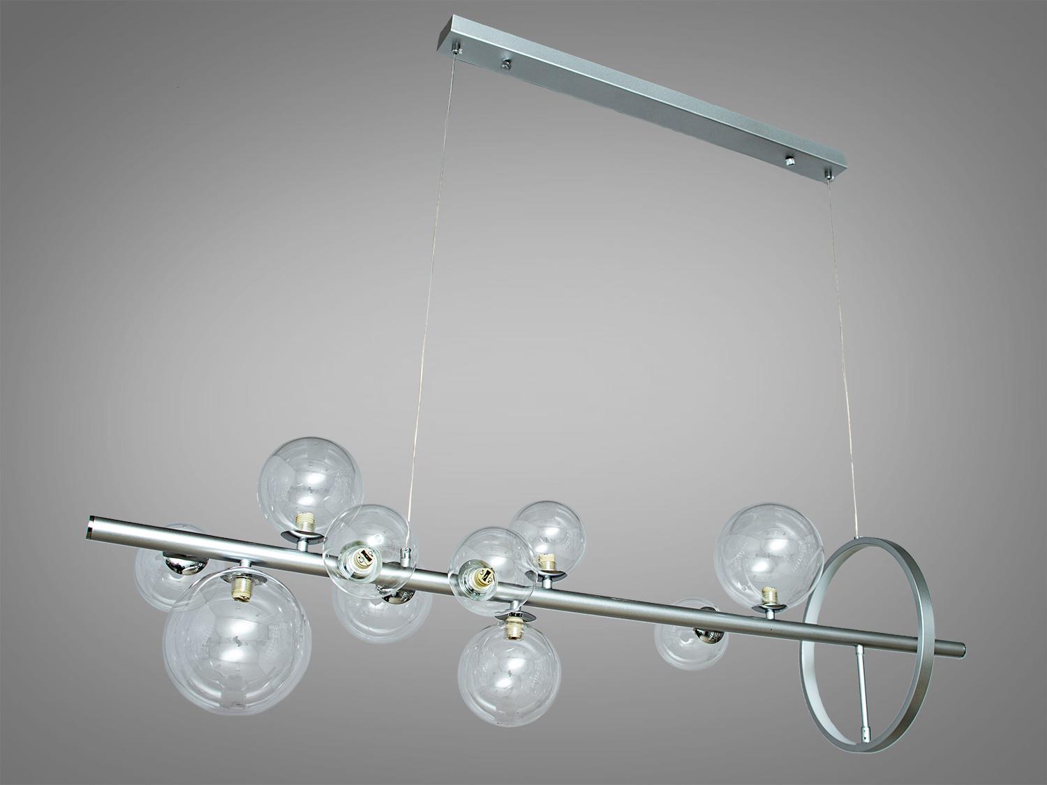 Подвесная люстра Loft с плафонами-шарами G9х10 шт. Прозрачный (1947-10HR)