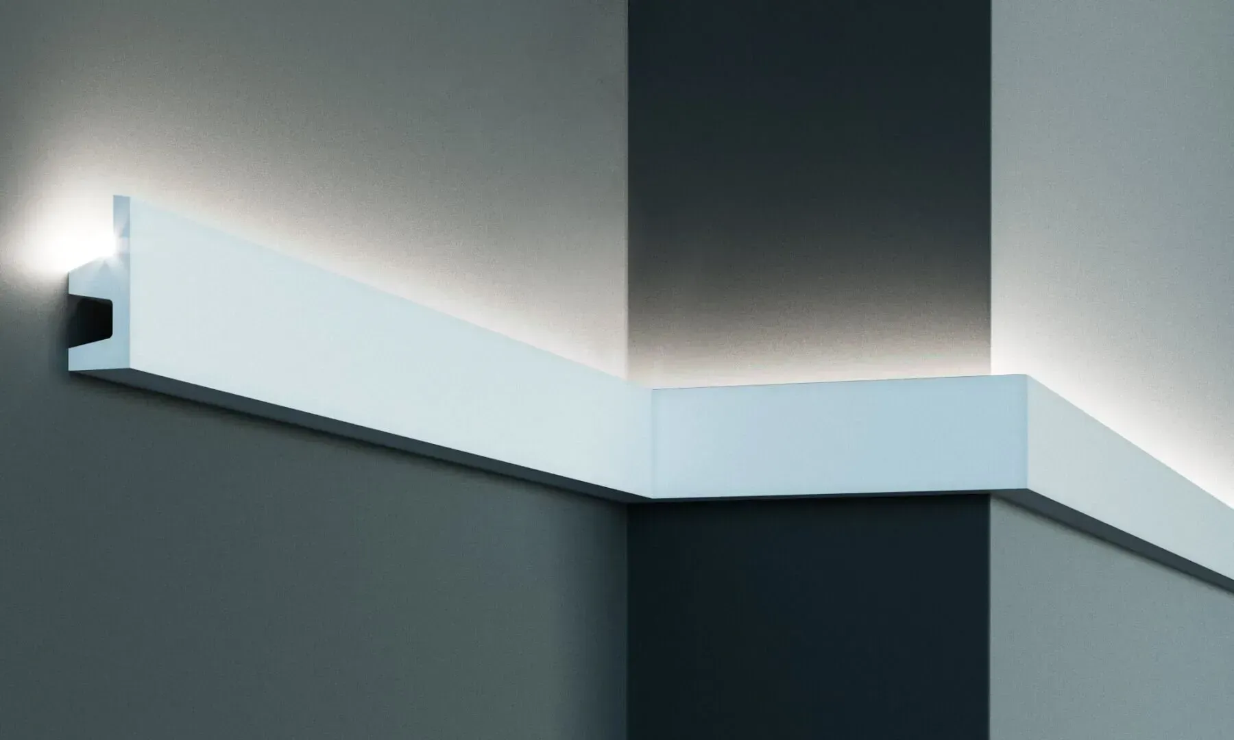 Молдинг поліуретановий гнучкий Tesori для LED освітлення 62x25x2000 мм (KF 501)