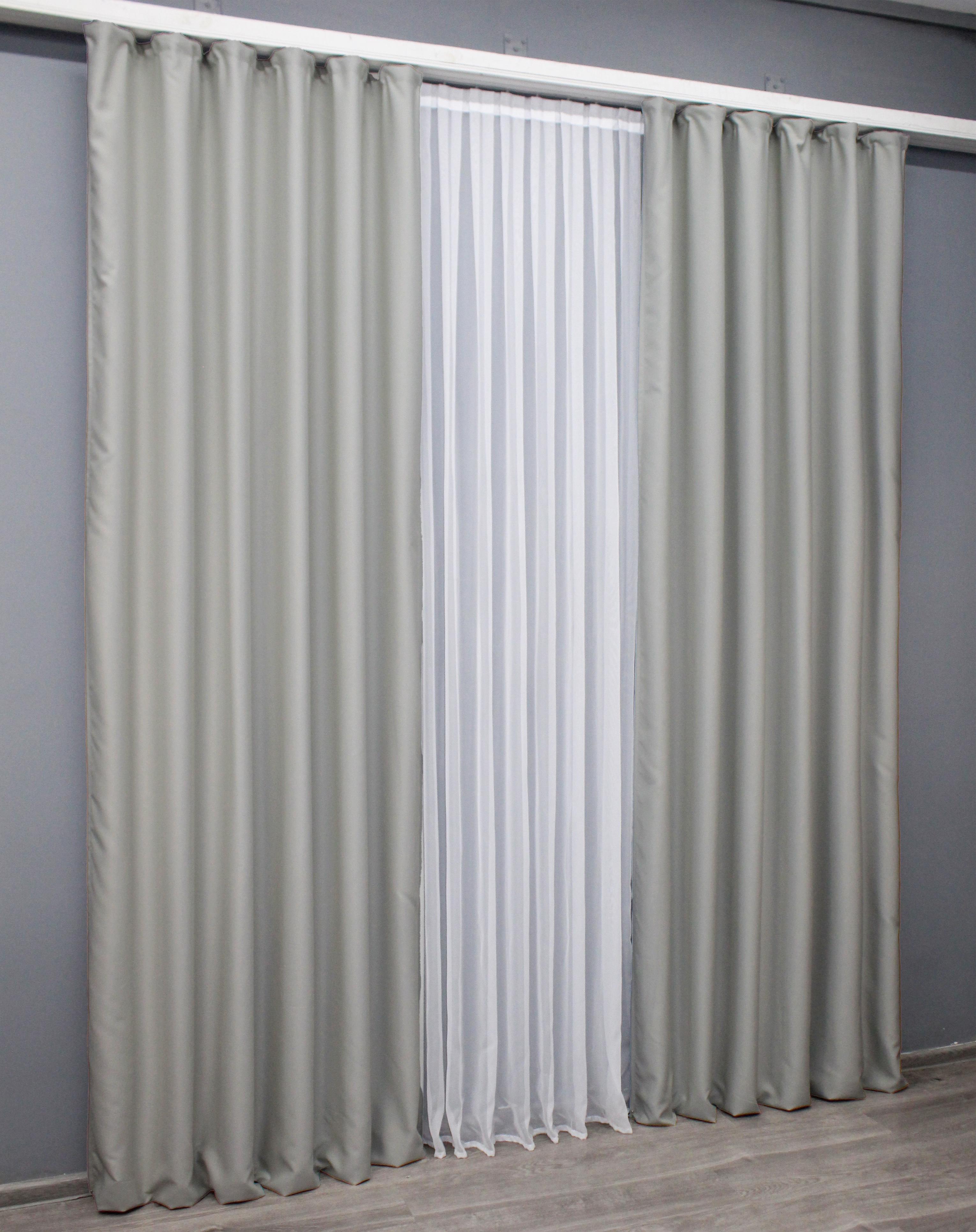 Комплект готовых штор VR-Textil Блэкаут Midnight №1670 100х290 см 2 шт. Светло-серый (31-760) - фото 3 Комплект готовых штор VR-Textil Блэкаут Midnight №1670 100х290 см 2 шт. Светло-серый (31-760) - фото 3