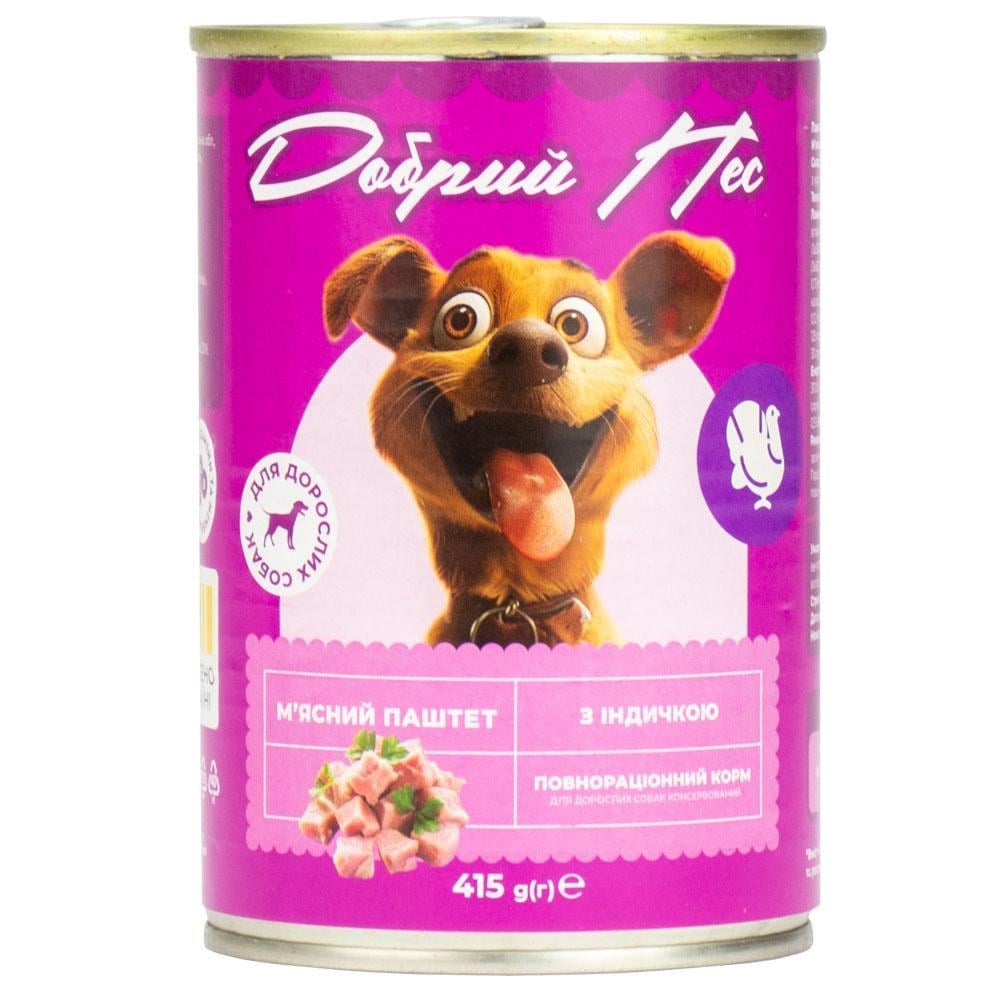 Паштет для собак Добрий Пес с индейкой 8 шт. х 415 г (2368072694) Паштет для собак Добрий Пес с индейкой 8 шт. х 415 г (2368072694)