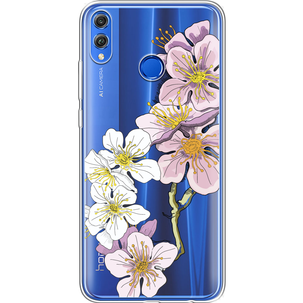 Чехол Boxface Honor 8x Cherry Blossom Прозрачный силикон (35419-cc4-35419)