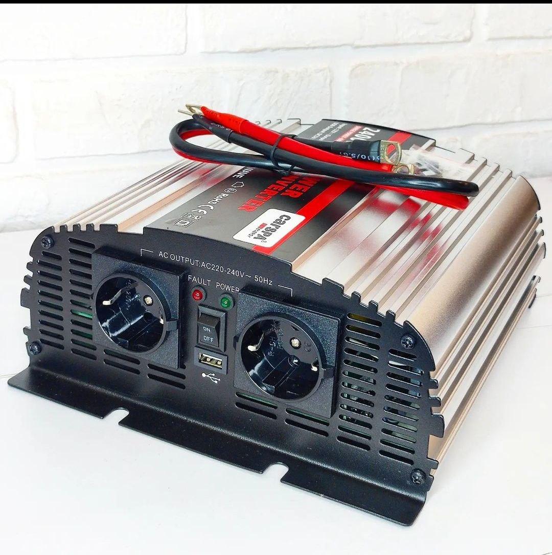 Інвертор Carspa 2400W 12v-220 v чиста синусоїда