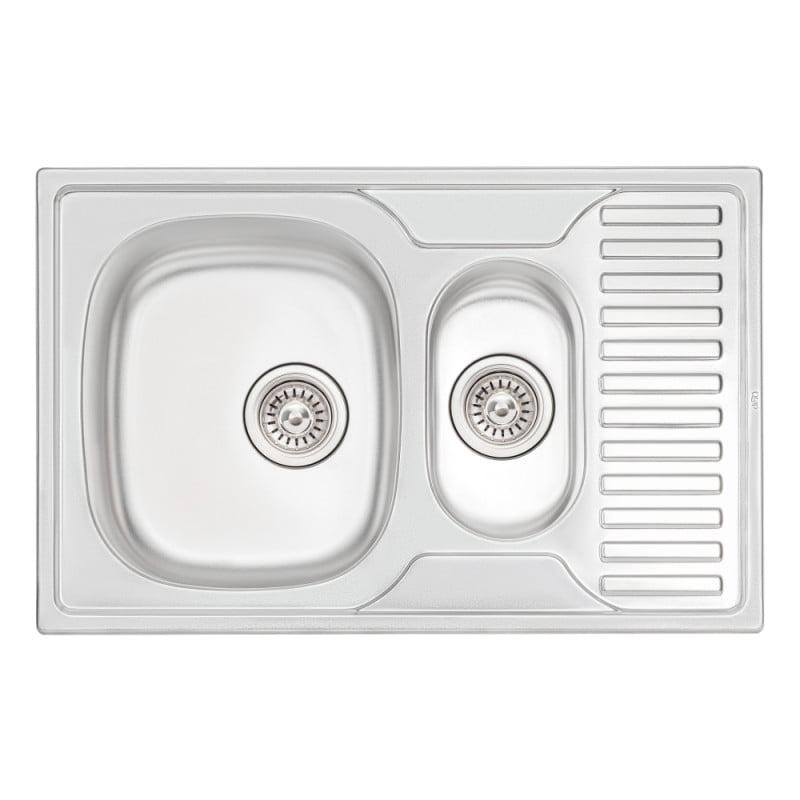Мойка кухонная Q-tap 7850-B Satin 0,8 мм (QT7850BSAT08)