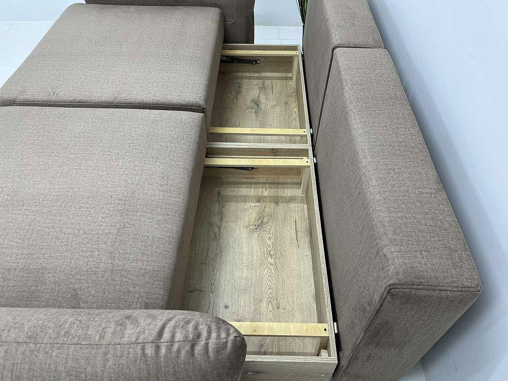 Диван розкладний у вітальню/спальню Нью-Йорк Вуді дерево/ламінована ДСП/тканина Коричневий - фото 5 Диван розкладний у вітальню/спальню Нью-Йорк Вуді дерево/ламінована ДСП/тканина Коричневий - фото 5