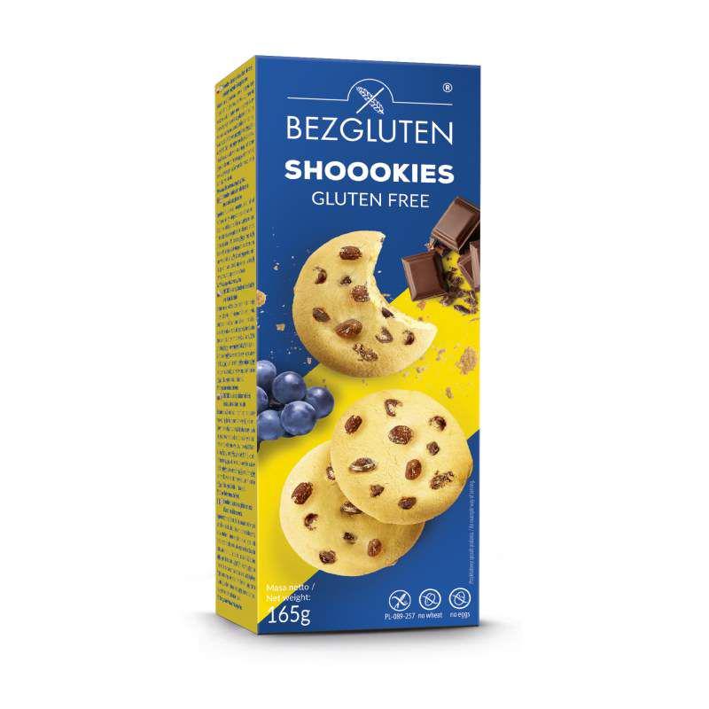 Печиво без глютену Bezgluten зі шматочками шоколаду і родзинками 165 г