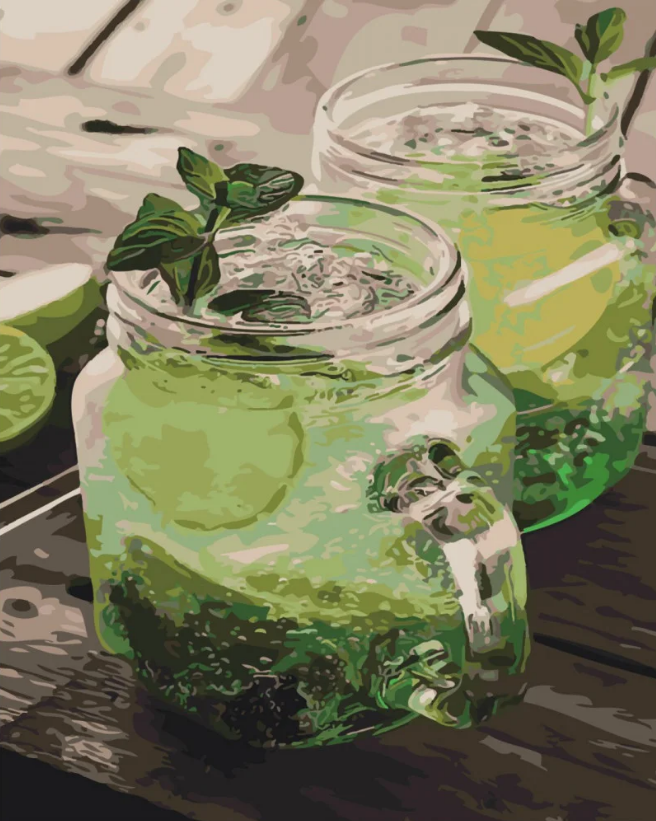 Картина по номерам Strateg Лаймовый напиток 40x50 см (SY6427)