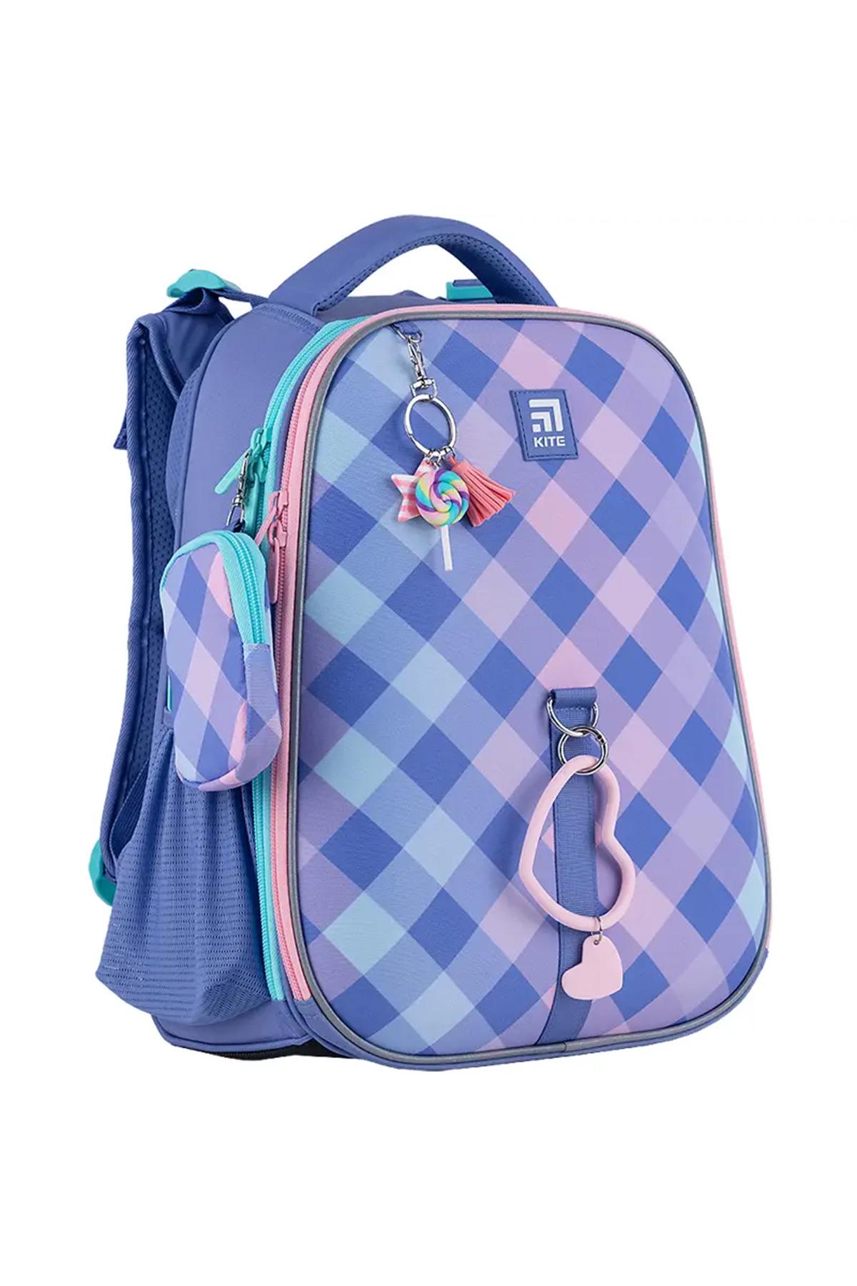 Школьный рюкзак KITE Education каркасный Purple Chequer K24-531M-2 (27718390)