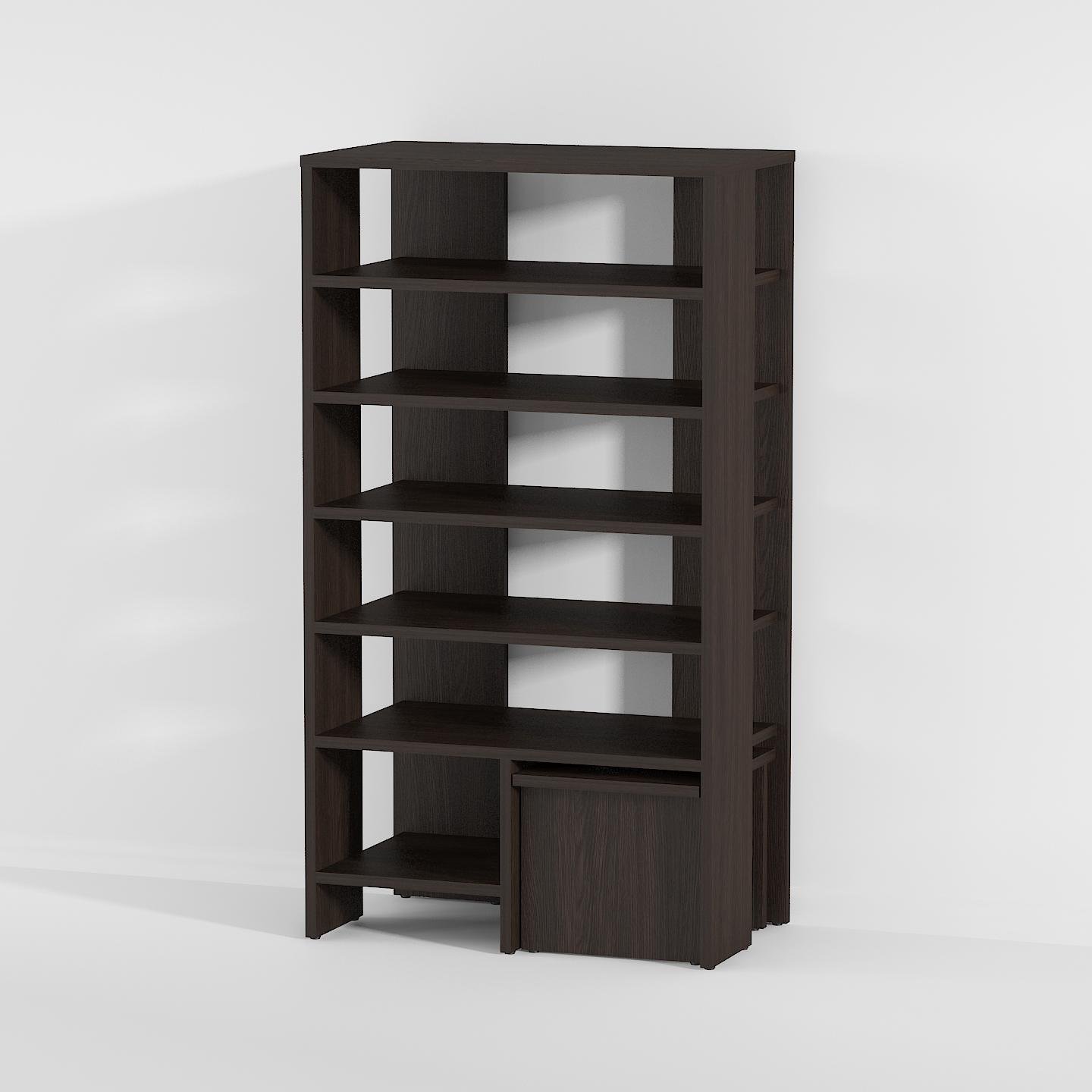 Полка для обуви с табуретко F-79 600х344х1095 мм Венге Магия Полка для обуви с табуретко F-79 600х344х1095 мм Венге Магия