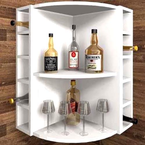 Полка для вина настенная из дерева Футама Зефир (ПНК-018020)