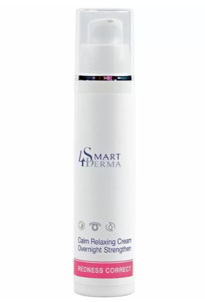 Крем нічний зміцнюючий для чутливої та куперозної шкіри Smart4Derma Calm relaxing cream overnight strenghten Redness Corect 50 мл (14925422)