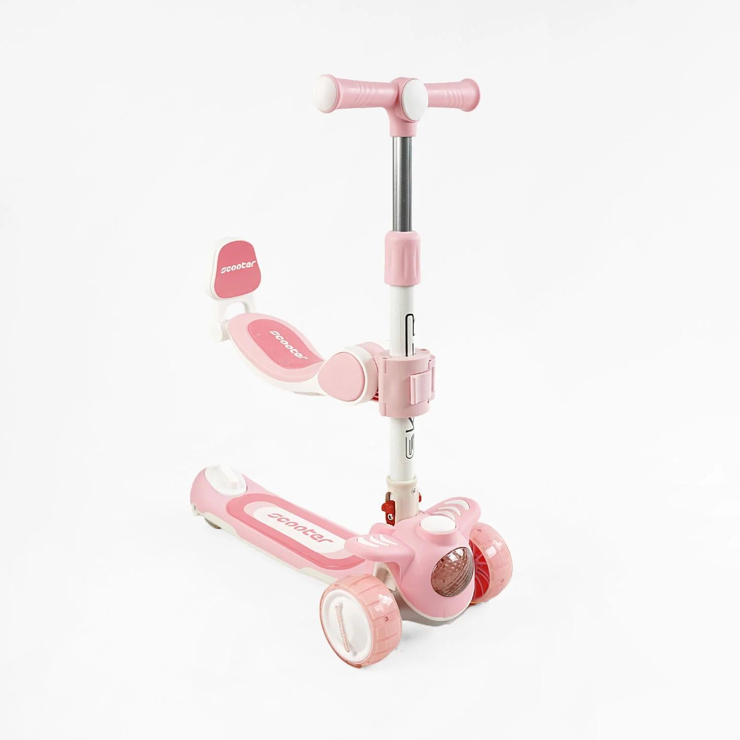 Самокат Skyper 3в1 с сиденьем MY-4510/6 украинская озвучка и подсветка платформы/в коробке/колеса PU со светом 125х40 мм (25104657)