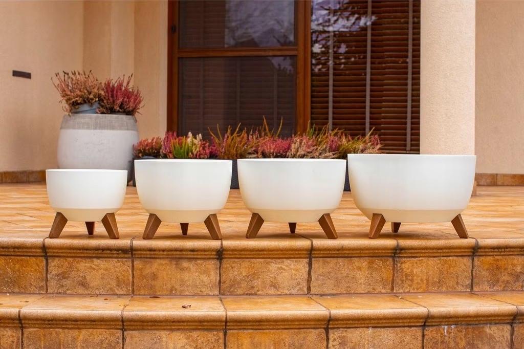 Вазон для цветов Lamela ROMA 400х205 мм Серый бетон (25419751833) - фото 10