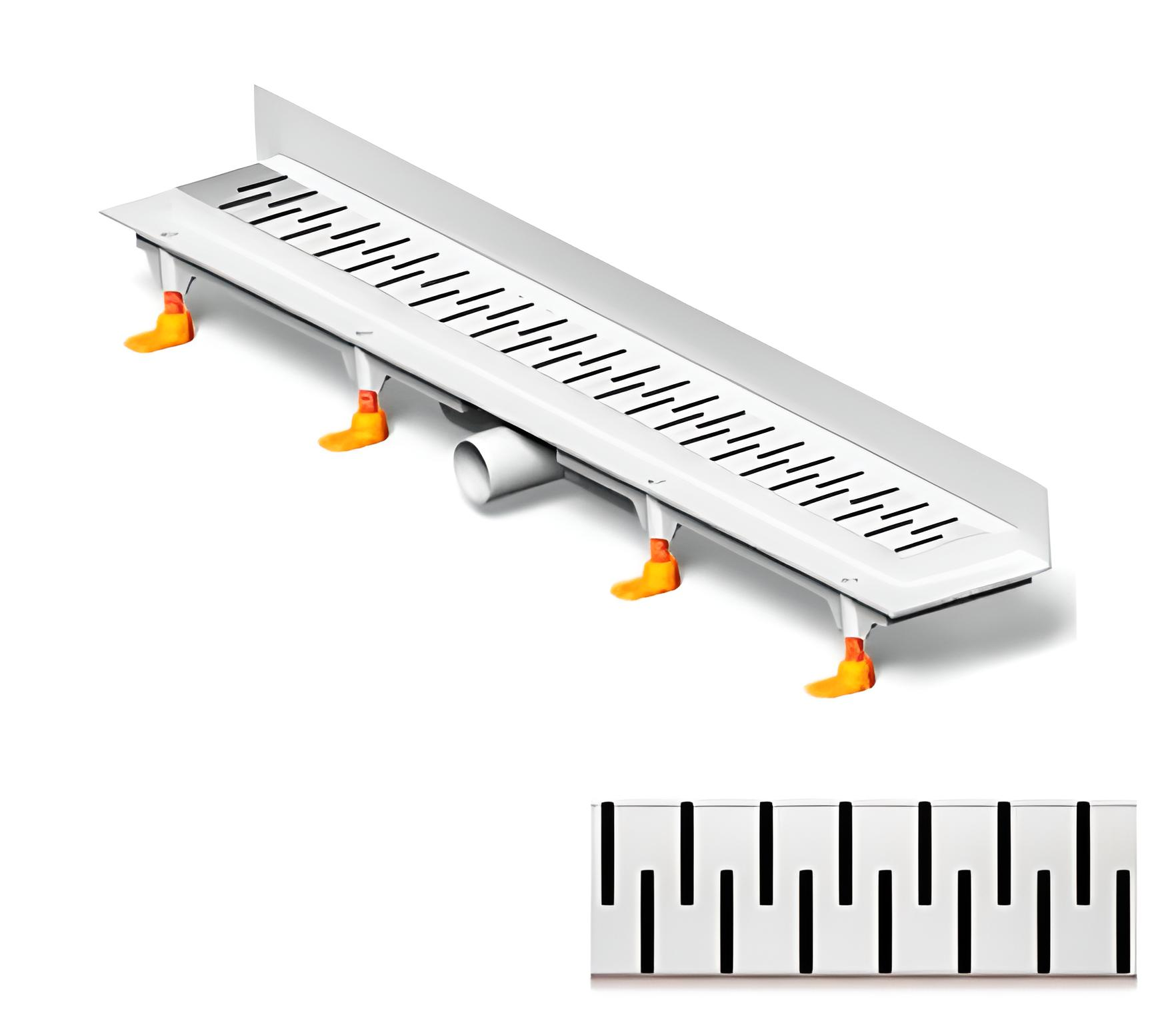 Канал душовий МСН вертикальний фланець/решітка Медіум/сухий сифон DN40 мм 65x850 мм (CH-850МN3) - фото 4