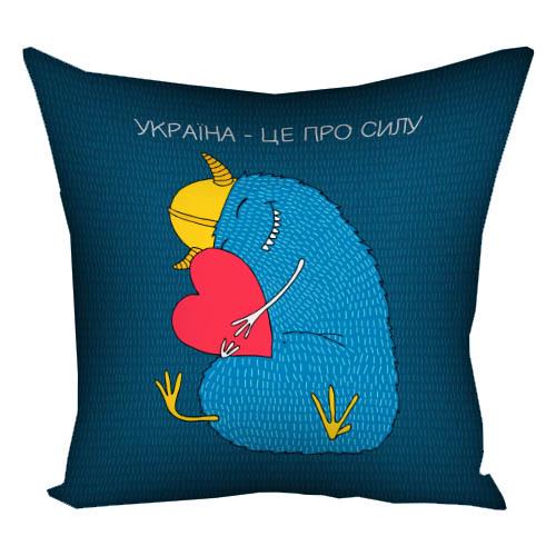 Подушка с принтом габардиновая "Україна – це про силу" 50x50 см (5P_22U011) Подушка с принтом габардиновая "Україна – це про силу" 50x50 см (5P_22U011)