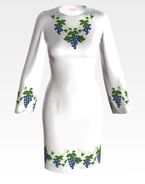 Заготовка для жіночого плаття Виноград для вишивки бісером і нитками домоткане полотно Лляний білий (ПЛ194дМ) Заготовка для жіночого плаття Виноград для вишивки бісером і нитками домоткане полотно Лляний білий (ПЛ194дМ)