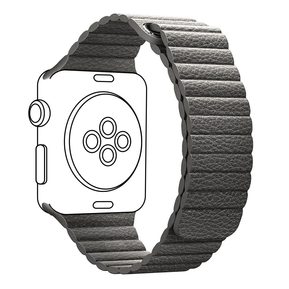 Ремешок для спортивных часов Armorstandart Leather Loop для Apple Watch All Series 38/40 мм Grey (ARM48654) - фото 1