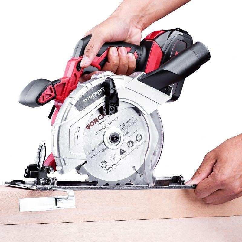 Дисковая пила аккумуляторная Worcraft CCS-S20Li с аккумулятором 4А и зарядным диск 165 мм (43010) - фото 5