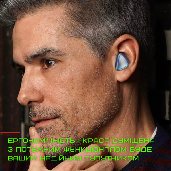 Навушники вкладиші Bluetrum Sainyer T68 Bluetooth бездротові вакуумні з Led екраном та вбудованим чіпом - фото 7