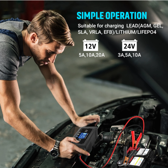 Пристрій зарядний HTRC 2 В/24 В 20 A (RG-115) - фото 5 Пристрій зарядний HTRC 2 В/24 В 20 A (RG-115) - фото 5