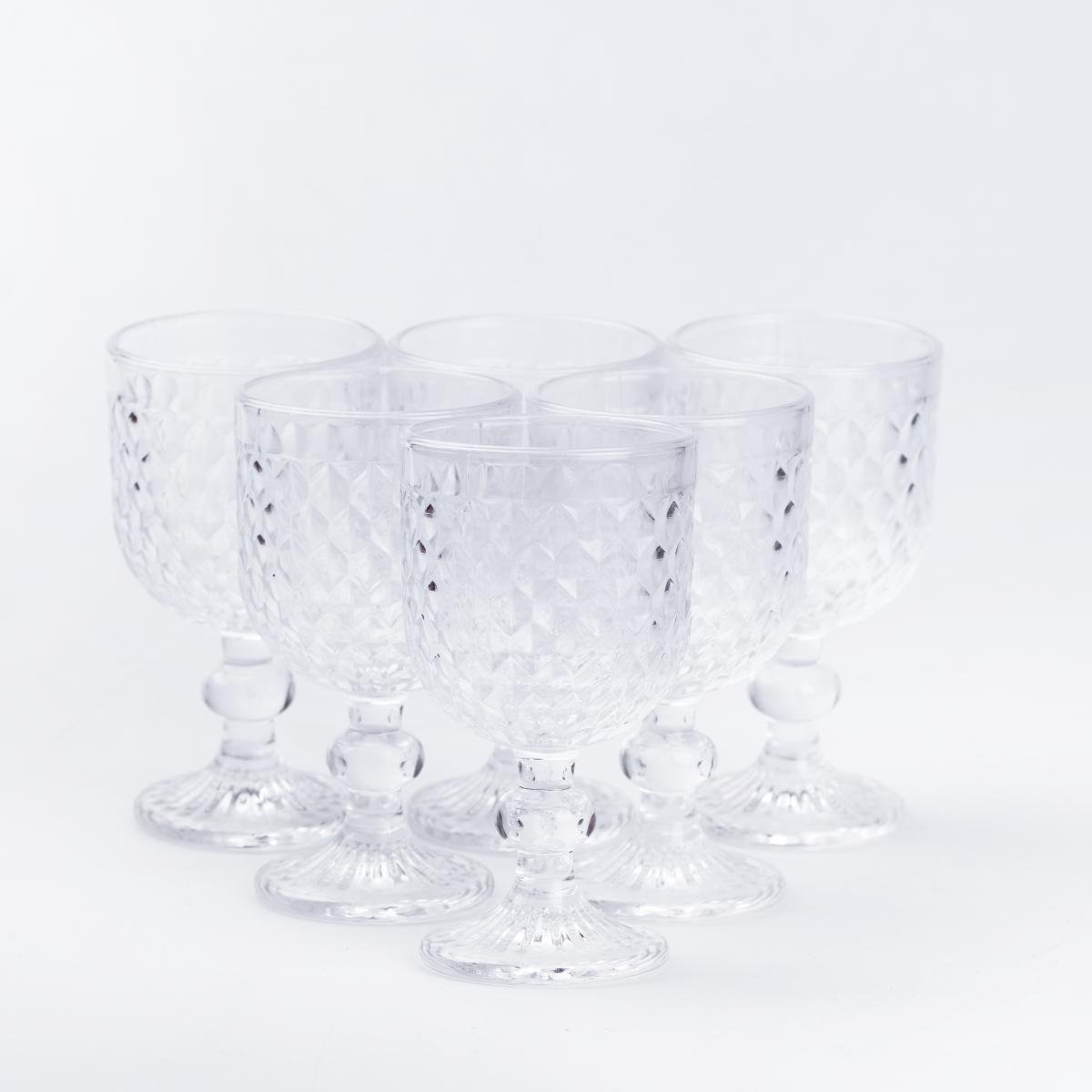 Набір келихів із товстого скла під кришталь Прозорий (HP4153)