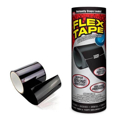 Стрічка ізоляційна водонепроникна FLEX TAPE прогумована 150x30 см Black (439072) Стрічка ізоляційна водонепроникна FLEX TAPE прогумована 150x30 см Black (439072)